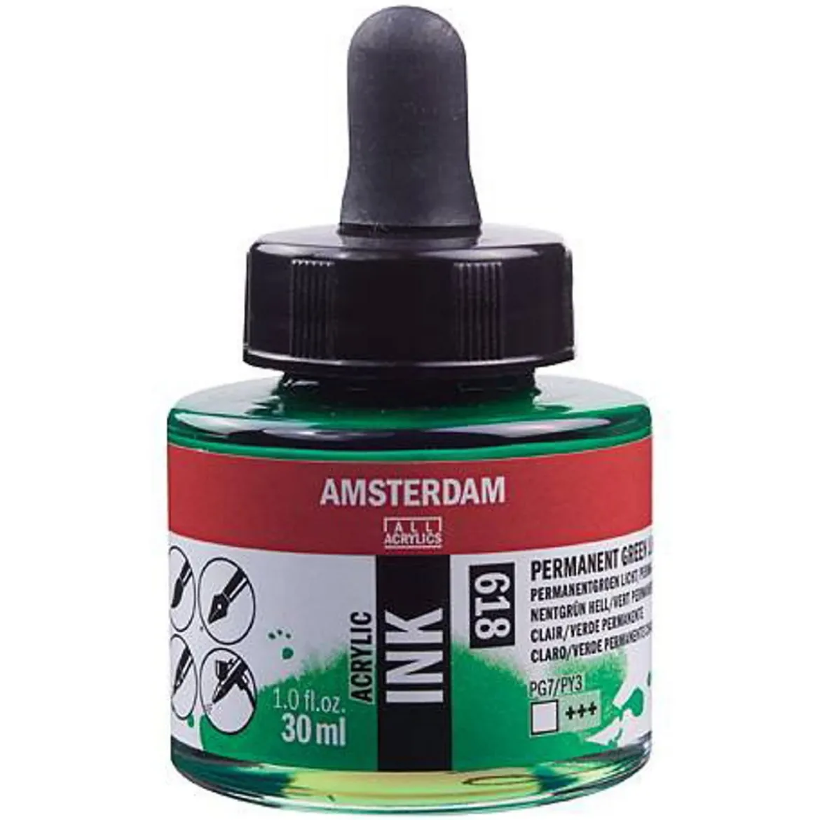 Amsterdam Ink Pe Green Lt 30ml