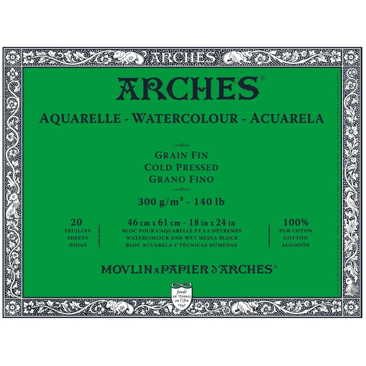 Arches akv.block GF 46x61 300g