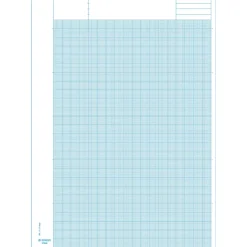 Block med millimeterrutor i blått för ritningar m.m. A4 – 210x297 mm, 50 ark