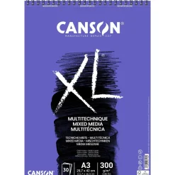 Canson XL Mix-Media block A3 297×420 mm, 30 ark, 300g/m²