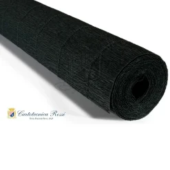 Cartotecnica Rossi kräppapper 602 – svart, 180 g rulle (144 g/m²) à 50×250 cm