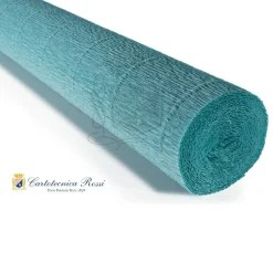 Cartotecnica Rossi kräppapper 17E3 – turkosblå, 180 g rulle (144 g/m²) à 50×250 cm