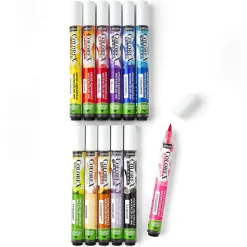 Colorex Marker Set Essentials 12 – markers med akvarellbläck och penselspets