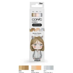 Copic Ciao markers med dubbelspets, 3-pack – Mellow palette