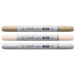 Copic Ciao markers med dubbelspets, 3-pack – Mellow palette