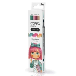 Copic Ciao markers med dubbelspets, 3-pack – Vibrant palette