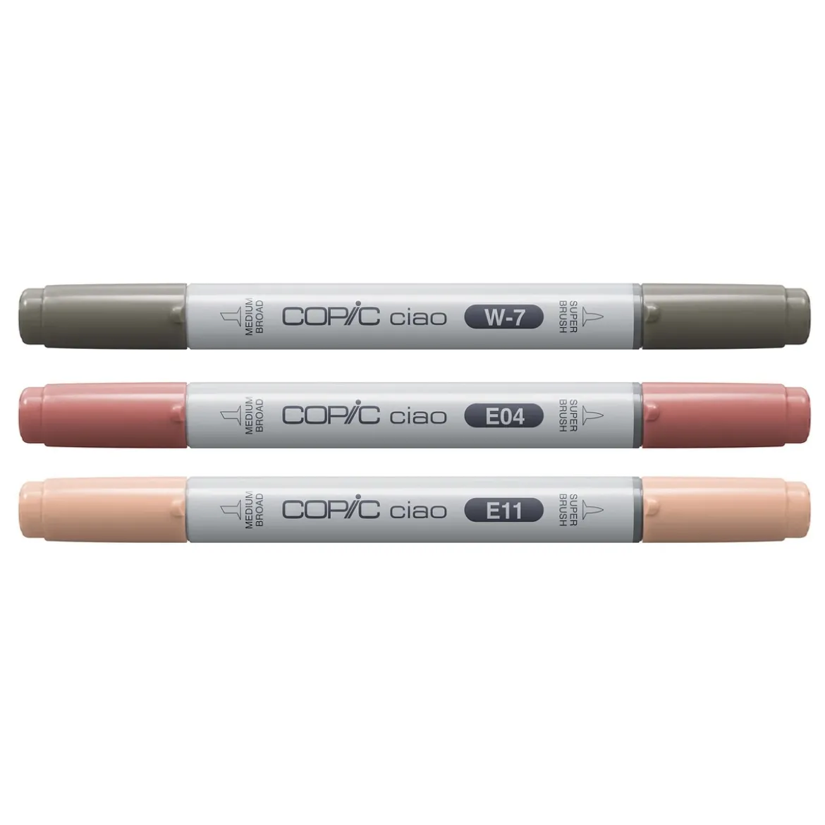 Copic Ciao markers med dubbelspets, 3-pack – Warm palette