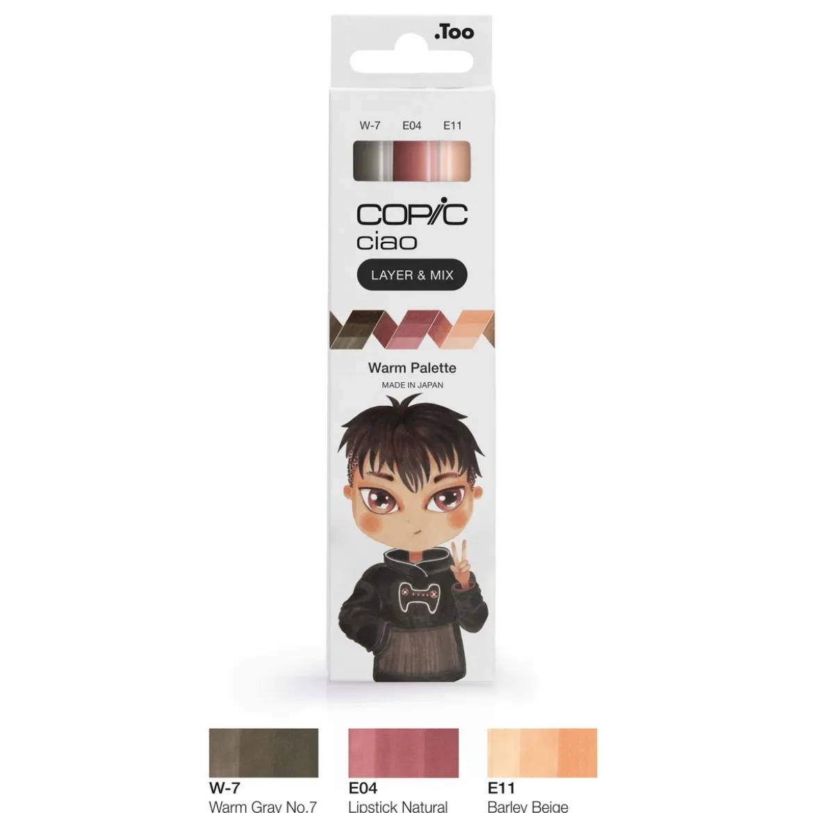 Copic Ciao markers med dubbelspets, 3-pack – Warm palette