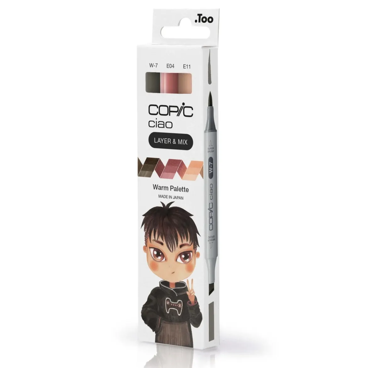 Copic Ciao markers med dubbelspets, 3-pack – Warm palette