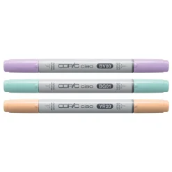 Copic Ciao markers med dubbelspets, 3-pack – Pastel palette