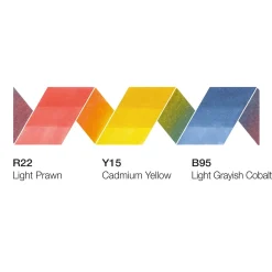 Copic Ciao markers med dubbelspets, 3-pack – Brilliant palette