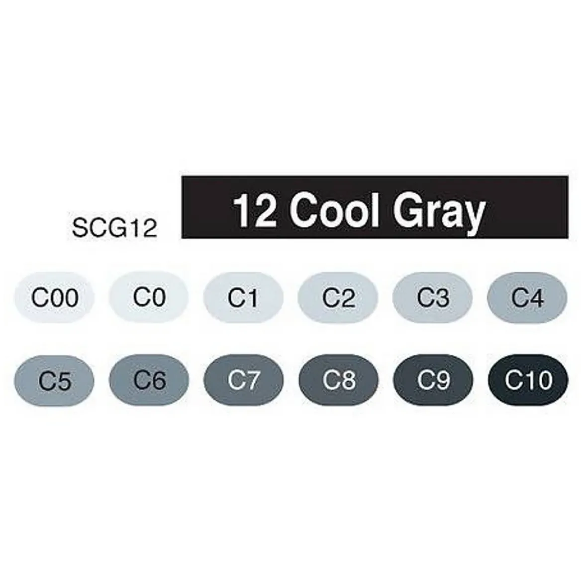 Copic Sketch Cool Grey Set 12