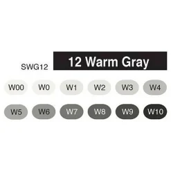 Copic Sketch Warm Grey Set 12