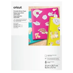 Cricut Printable Sticker Paper A4 (210×297 mm), 8 ark för att printa & skära ut klistermärken