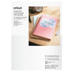 Cricut Printable Vinyl A4 (210x297 mm), 12 ark självhäftande ark av vinyl