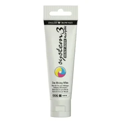 Daler-Rowney System3 Heavy Body akrylfärg 59 ml – Zinc Mixing White 006