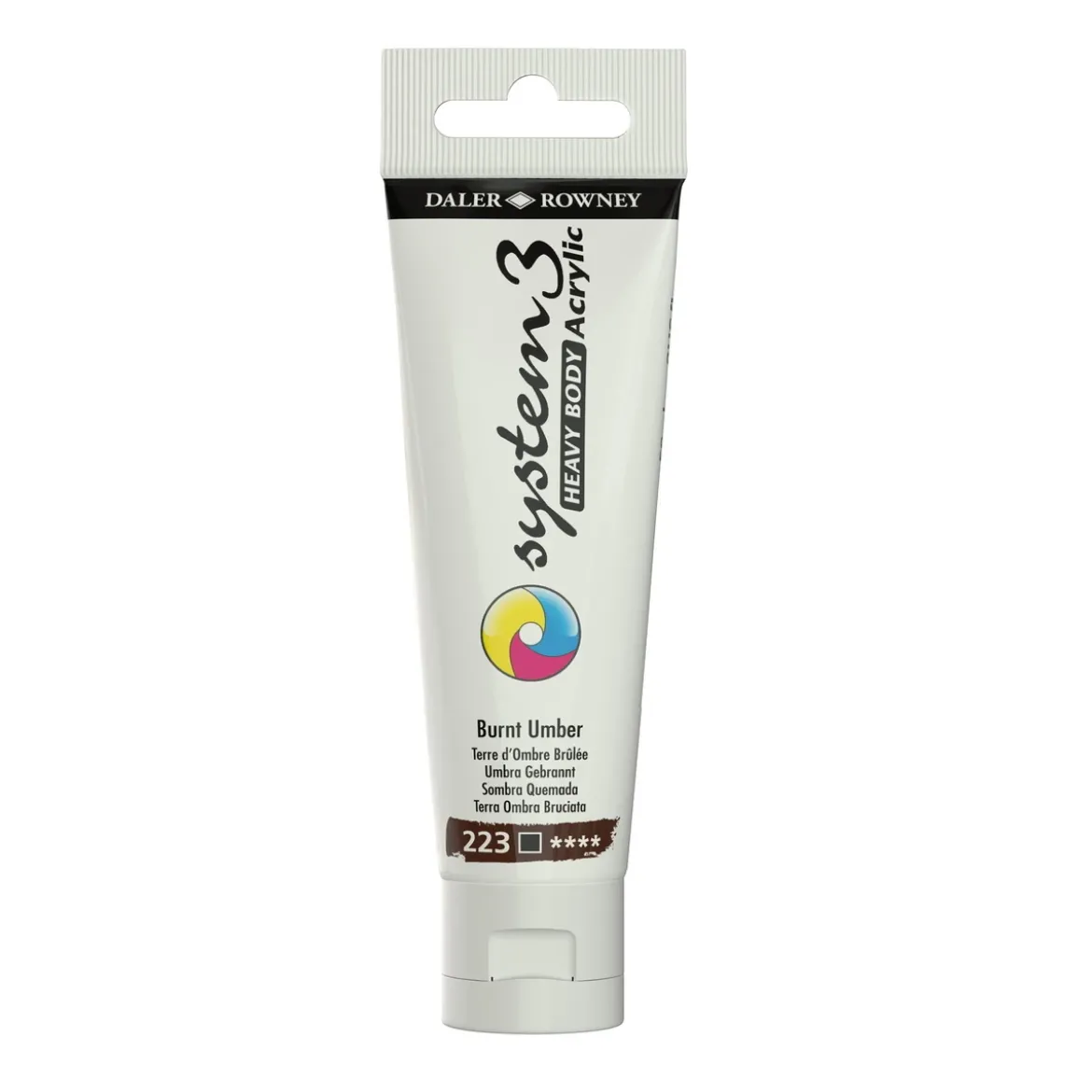 Daler-Rowney System3 Heavy Body akrylfärg 59 ml – Burnt Umber 223