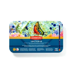 Derwent Inktense 100 akvarellpennor i metallask