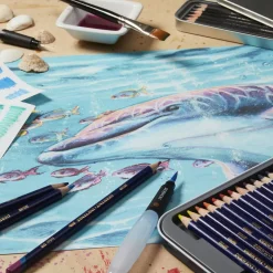Derwent Inktense 72 akvarellpennor i metallask