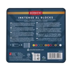 Derwent Inktense XL Blocks 12 – akvarellkritor i stort format, 60×20×20 mm st.