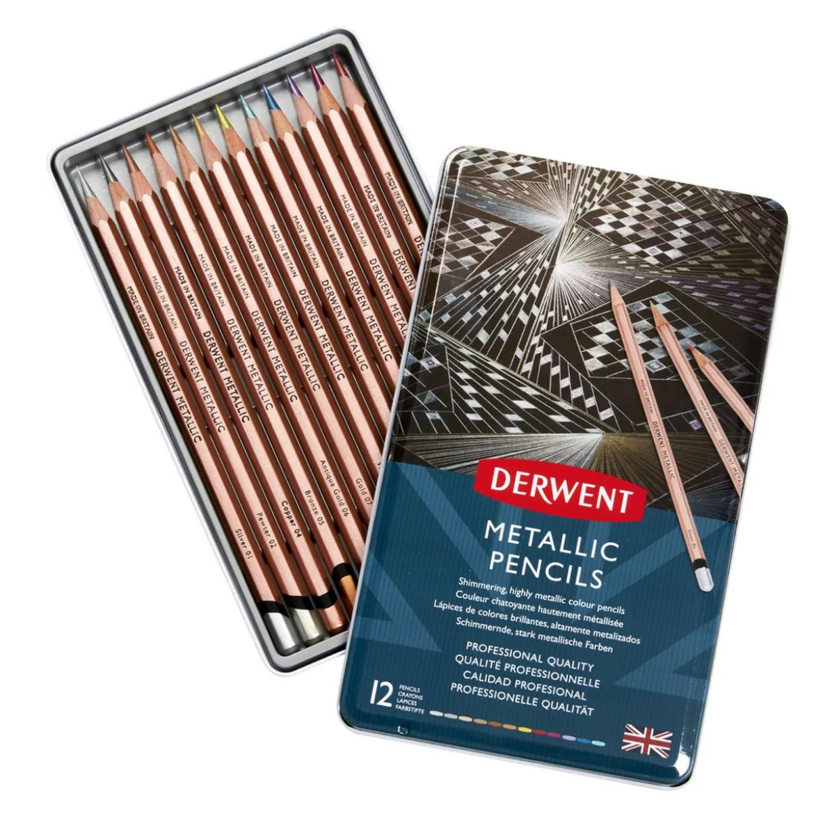 Derwent Metallic 12 färger
