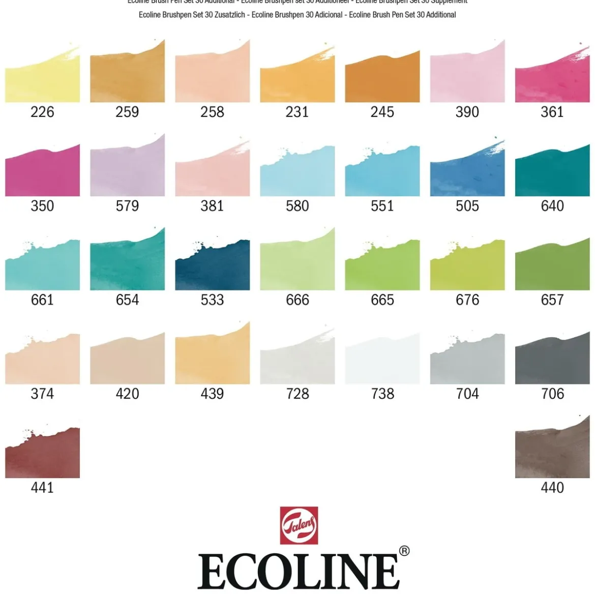 Ecoline Brush Pen Set 30-pack Addition