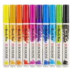 Ecoline Brush Pen Set - Primary 10-pack