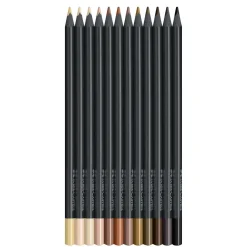 Faber-Castell Black Edition Skin Tone vaxbaserade färgpennor 12-pack