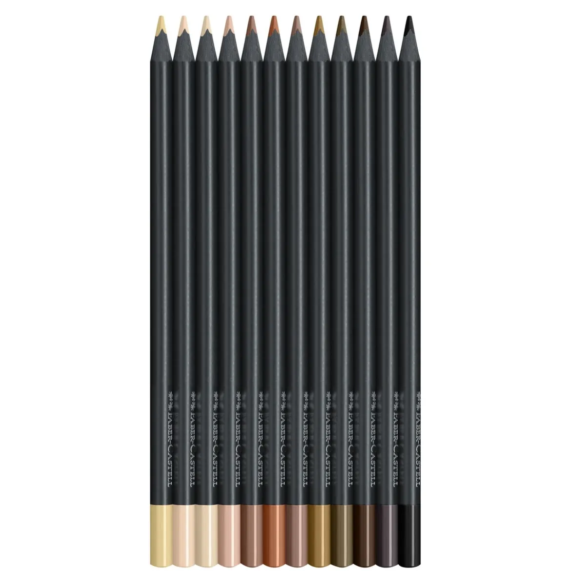 Faber-Castell Black Edition Skin Tone vaxbaserade färgpennor 12-pack