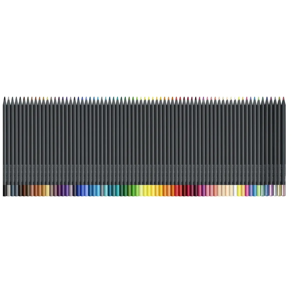 Faber-Castell Black Edition vaxbaserade färgpennor 72-pack + hoprullbart pennfodral