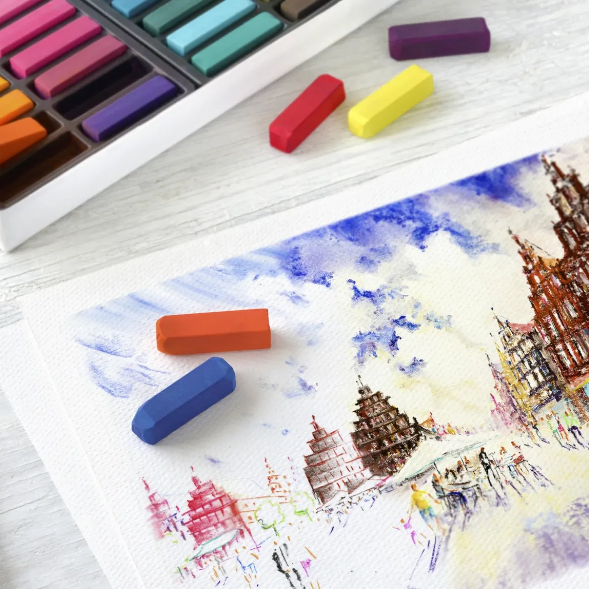 Faber-Castell Soft Pastels Mini, set med 48 mjuka pastellkritor
