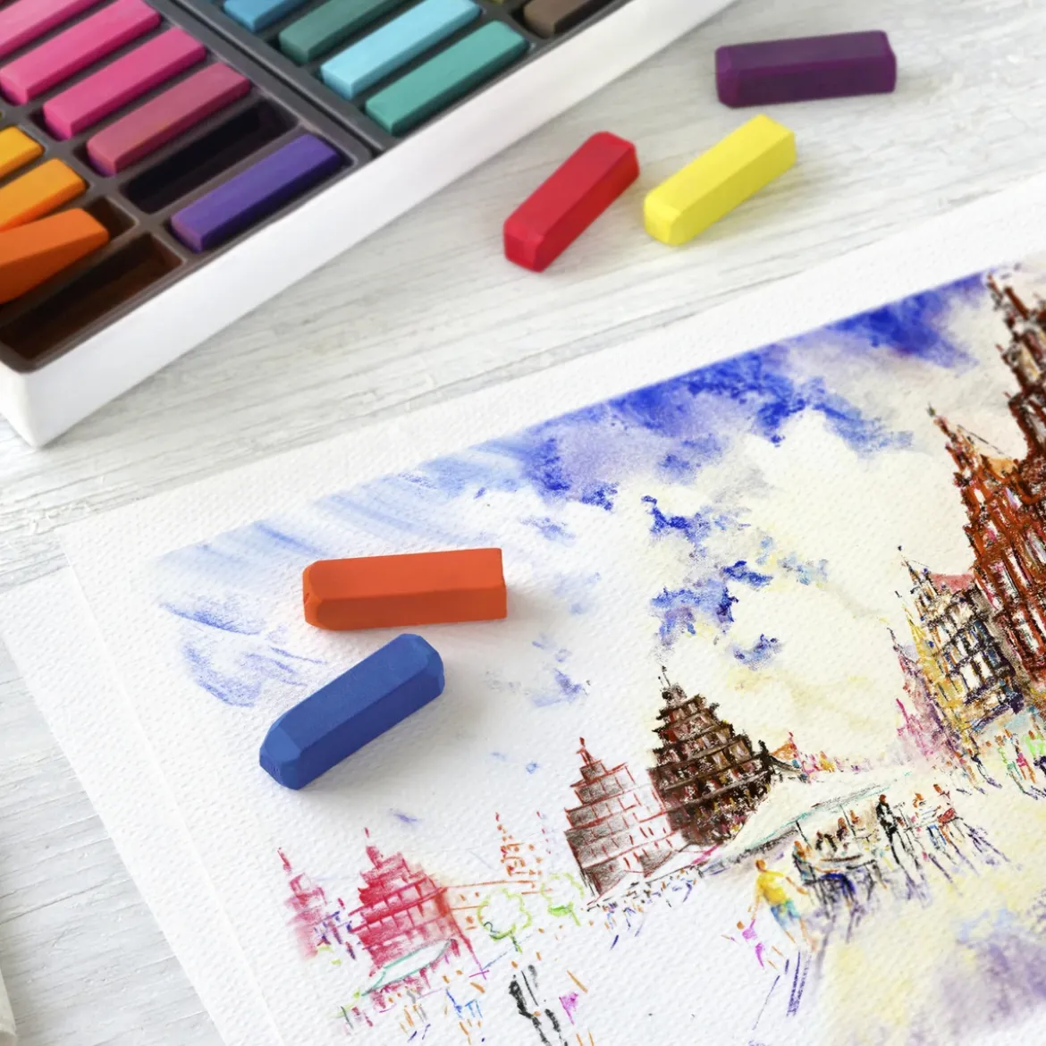 Faber-Castell Soft Pastels Mini, set med 72 mjuka pastellkritor