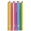 Färgpennor 12-pack Pastel, vaxbaserade pennor i pastellfärger