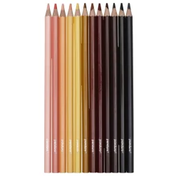 Färgpennor 12-pack Portrait, vaxbaserade pennor i färger för porträtt
