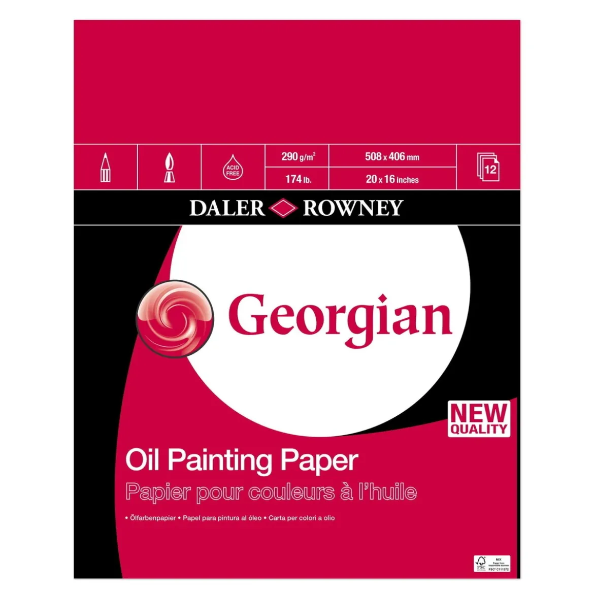 Georgian block 51x41cm 290g/m²