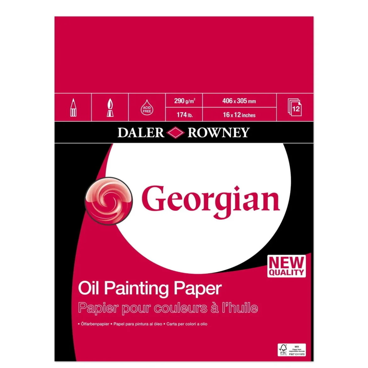 Georgian block 41x31cm 290g/m²