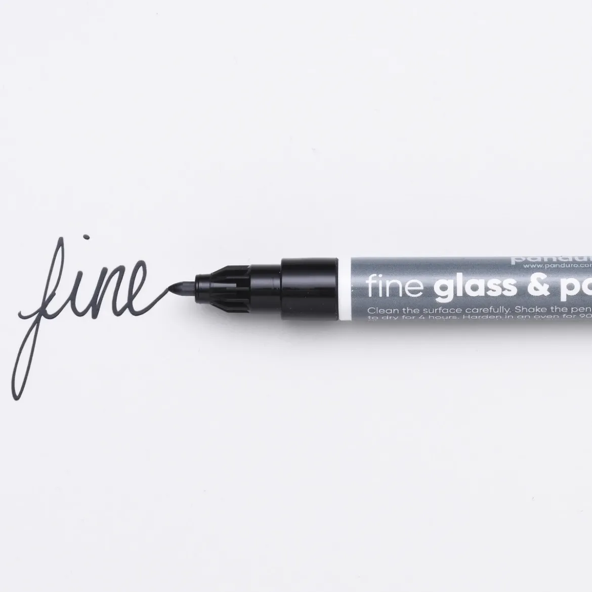 Glas & porslinspenna svart, 1 mm spets