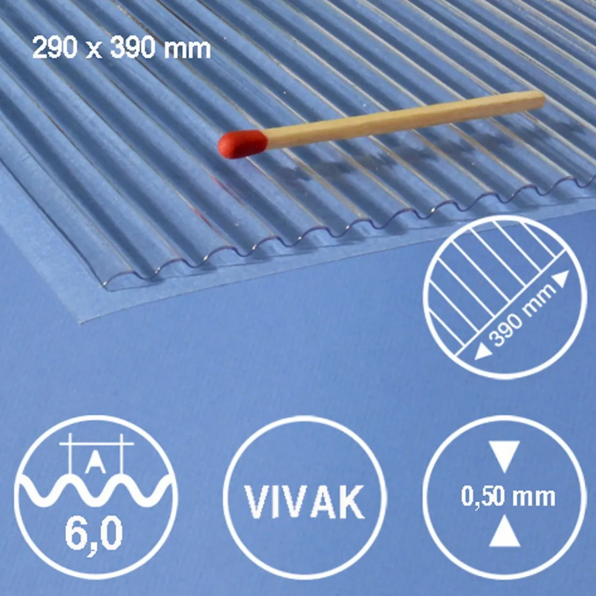 Hermoli ark korrugerad pet 6mm