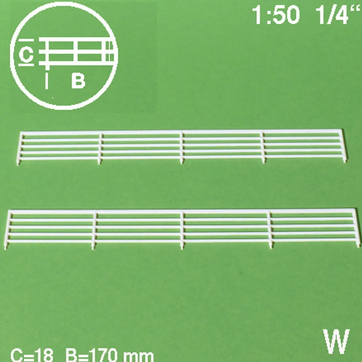 Hermoli Balustrad 1:50 2 st