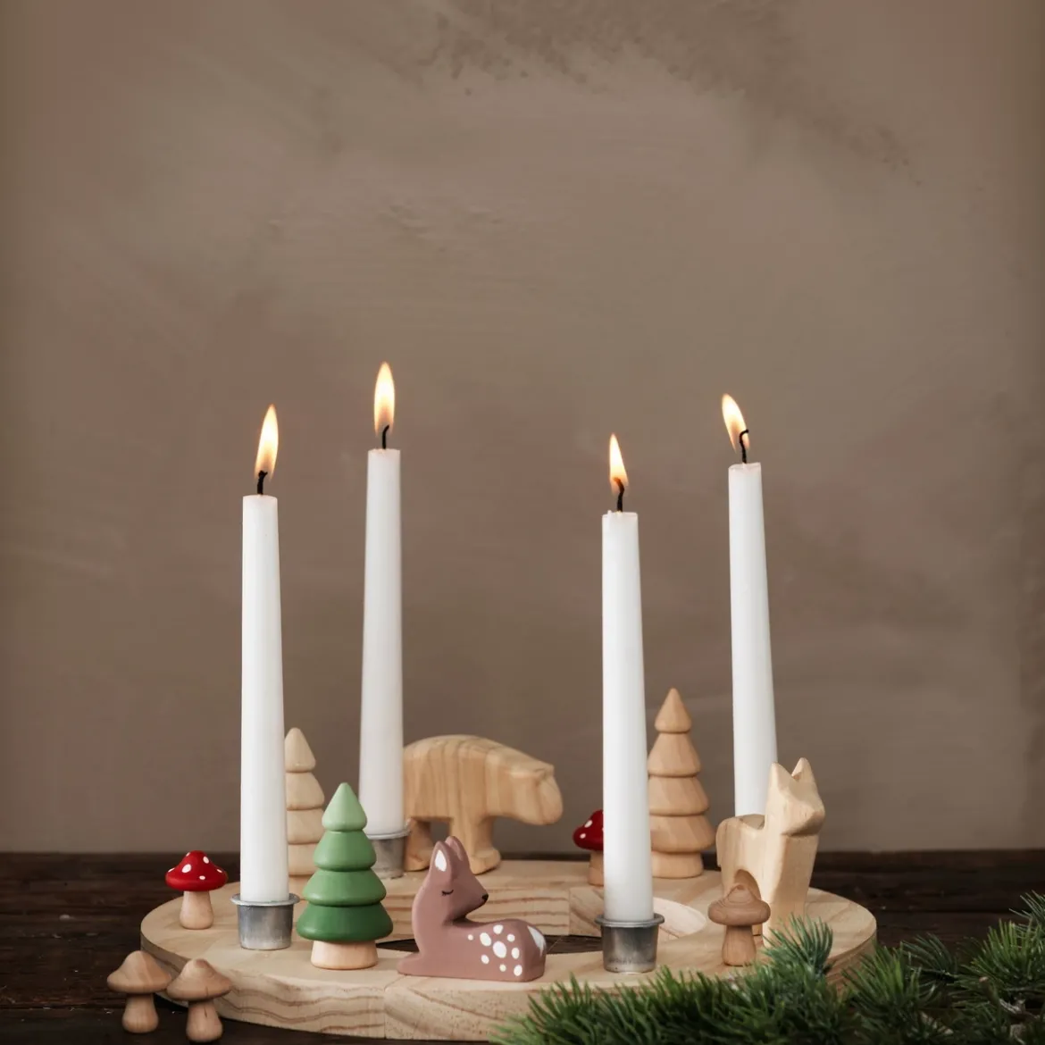 Julgransljus Stearin vit 20-p