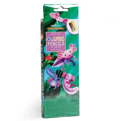 Jumbofärgpennor Axolotl med dubbelspets, 6 st. pennor – 12 färger!