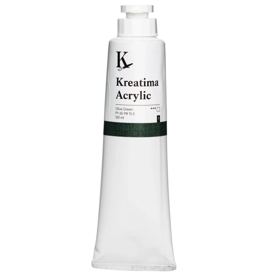Kreatima Acrylic akrylfärg 120 ml – Olive Green PY 65 PB 15:3