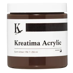 Kreatima Acrylic akrylfärg 250 ml – Burnt Umber PBr 7