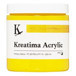 Kreatima Acrylic akrylfärg 250 ml – Primary Yellow PY 65 PW 6 PY 74