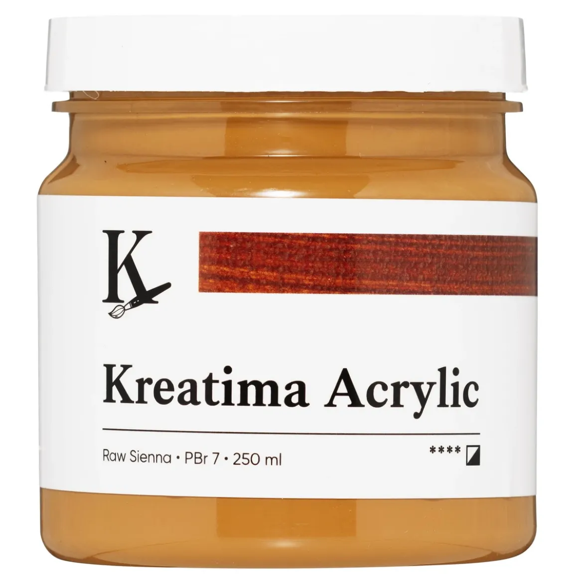 Kreatima Acrylic akrylfärg 250 ml – Raw Sienna PBr 7