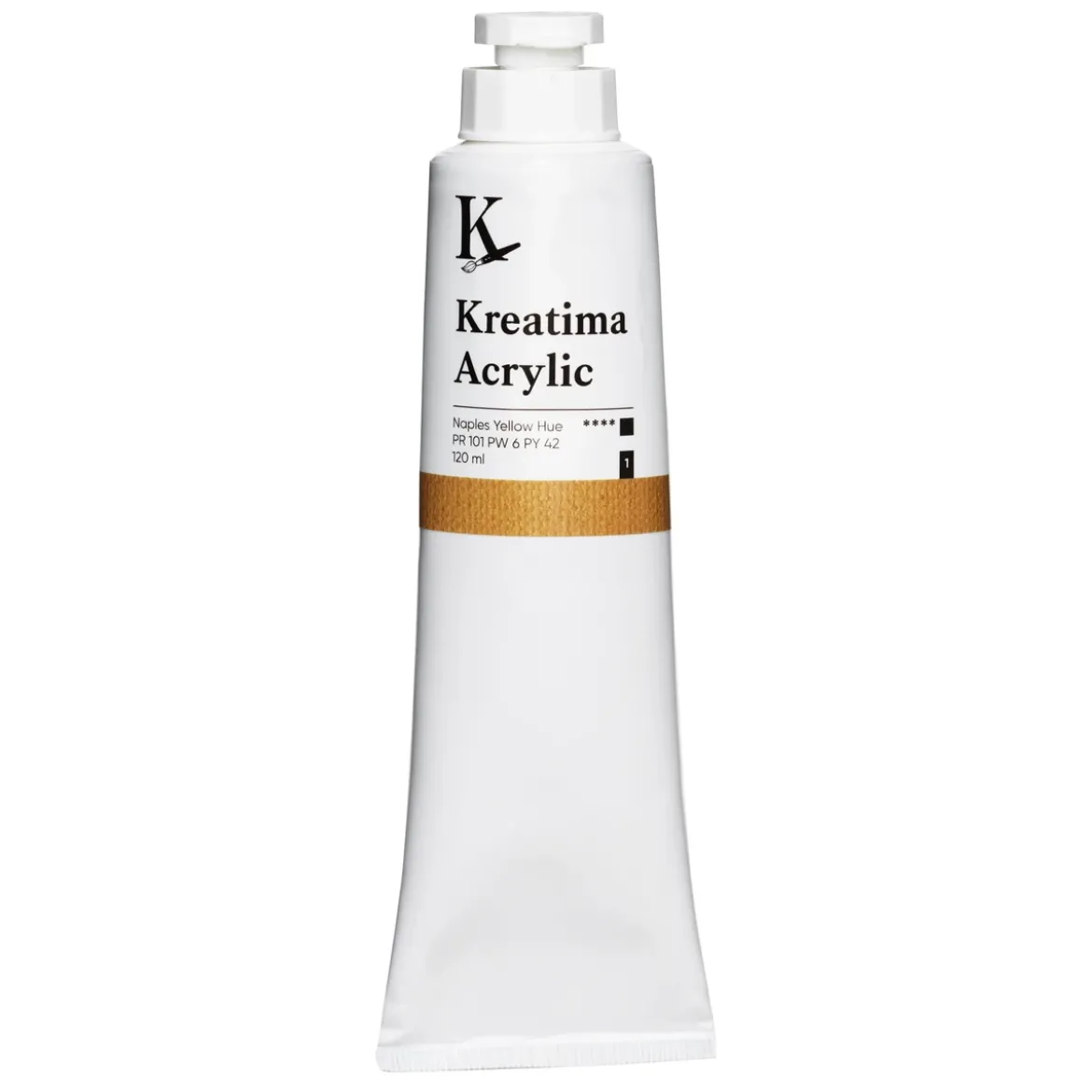 Kreatima Acrylic akrylfärg 120 ml – Naples Yellow Hue PR 101 PW 6 PY 42