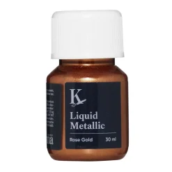 Kreatima Liquid Metallic 30 ml, vattenbaserad metallicfärg – Rose gold