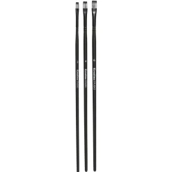 Kreatima pensel Studio Flat 3-pack, #2, 4, 6 – syntetpenslar, flat borst