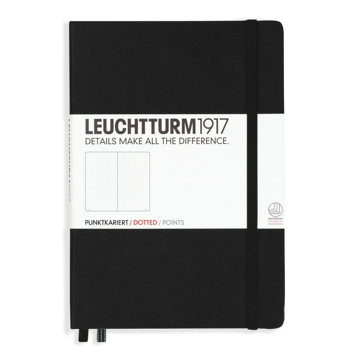 Leuchtturm1917 Notebook A5 Dotted Black – Hardcover