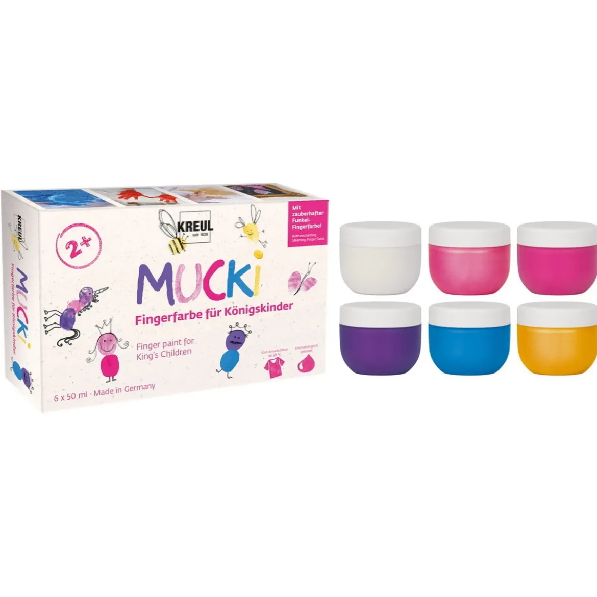 Mucki fingerfärg Kungliga barn, 6-pack